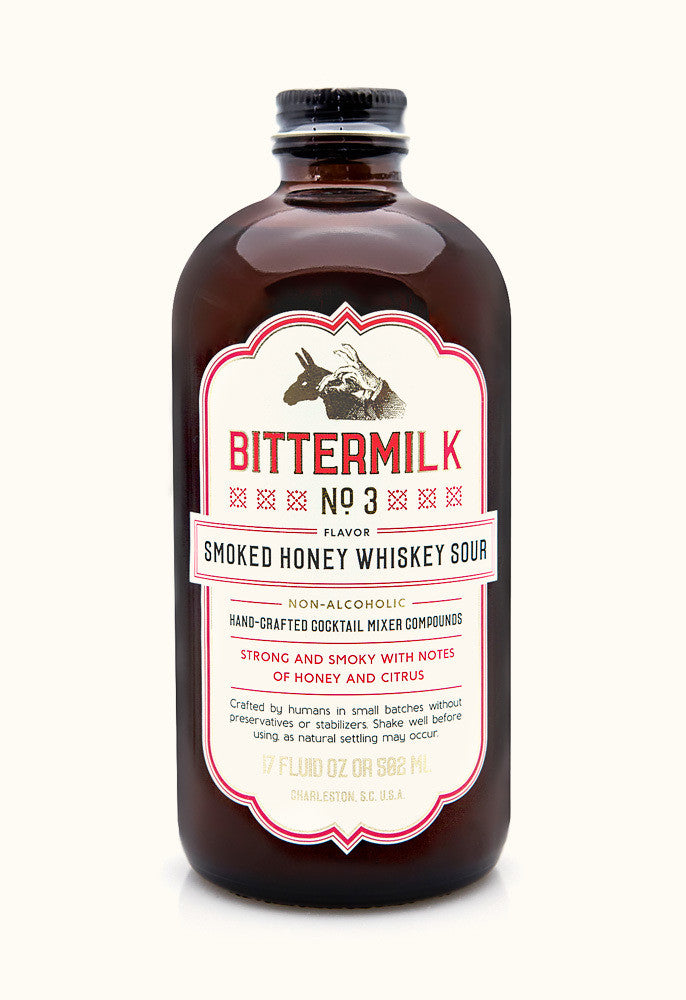 Bittermilk No.3 Smoked Honey Whiskey Sour Cocktail Mixer - 17 fl oz bottle